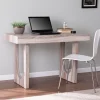 Kirkland's Home Cream Wood Faux Marble Desk- Office Furniture