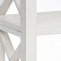 Kirkland's Home Cream Wooden Plank Side Table- Accent & End Tables