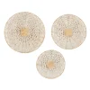 Kirkland's Home Cream Woven Dried Plant Wall Sculptures, Set Of 3- Wall Plaques