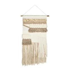 Kirkland's Home Cream Woven Layered Textured Macrame Wall Hanging- Wall Plaques