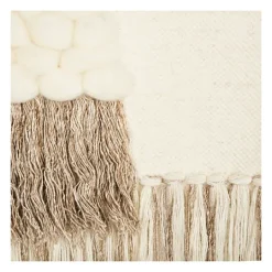Kirkland's Home Cream Woven Layered Textured Macrame Wall Hanging- Wall Plaques