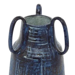 Kirkland's Home Crosshatch Triple Handle Ceramic Vase, 13 In.- Vases