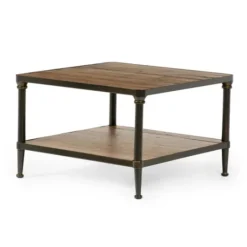 Kirkland's Home Crowley Wood And Iron Bunching Coffee Table- Coffee Tables