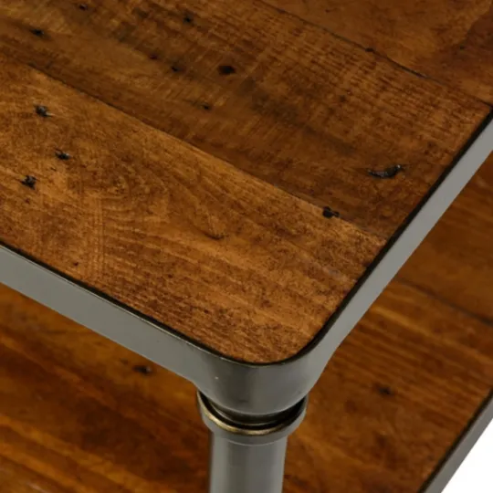 Kirkland's Home Crowley Wood And Iron Bunching Coffee Table- Coffee Tables
