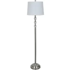 Kirkland's Home Crystal Spheres Brushed Nickel Floor Lamp- Floor Lamps