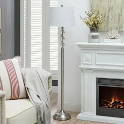 Kirkland's Home Crystal Spheres Brushed Nickel Floor Lamp- Floor Lamps