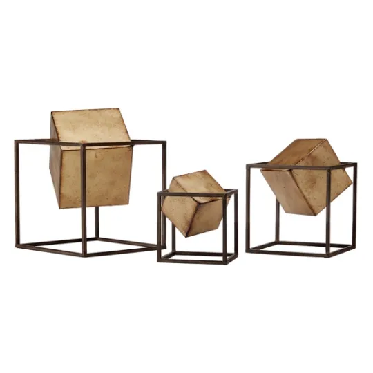 Kirkland's Home Cube Quad Sculptures, Set Of 3- Statues & Figurines