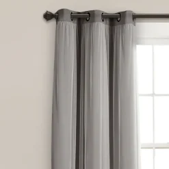 Kirkland's Home Curtain Panel Set With Overlay, 95 In.- Curtains & Drapes
