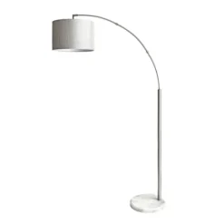 Kirkland's Home Curved Floor Lamp With Marble Base- Floor Lamps