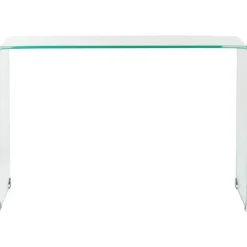 Kirkland's Home Curved Glass Console Table- Console Tables
