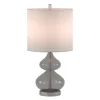 Kirkland's Home Curved Gray Glass Table Lamps, Set Of 2- Table Lamps