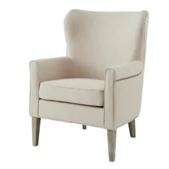 Kirkland's Home Curved Wingback Accent Chair- Accent Chairs