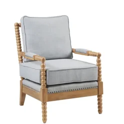 Kirkland's Home Cushion Beaded Wood Frame Accent Chair- Accent Chairs