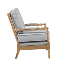 Kirkland's Home Cushion Beaded Wood Frame Accent Chair- Accent Chairs