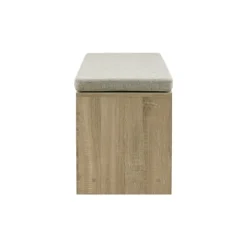 Kirkland's Home Cushioned Open Cubby Storage Bench- Benches & Ottomans