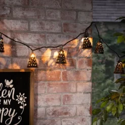 Kirkland's Home Cutout Cone Outdoor String Lights- Outdoor Lighting