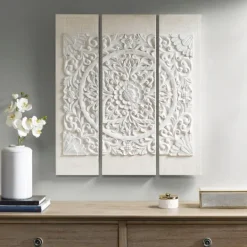 Kirkland's Home 3D Embellished Canvas 3-Pc. Set- Canvas Art