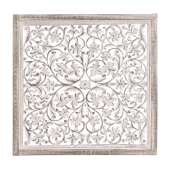 Kirkland's Home Daisy Distressed Carved Wall Plaque- Wall Plaques
