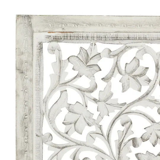 Kirkland's Home Daisy Distressed Carved Wall Plaque- Wall Plaques