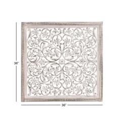 Kirkland's Home Daisy Distressed Carved Wall Plaque- Wall Plaques