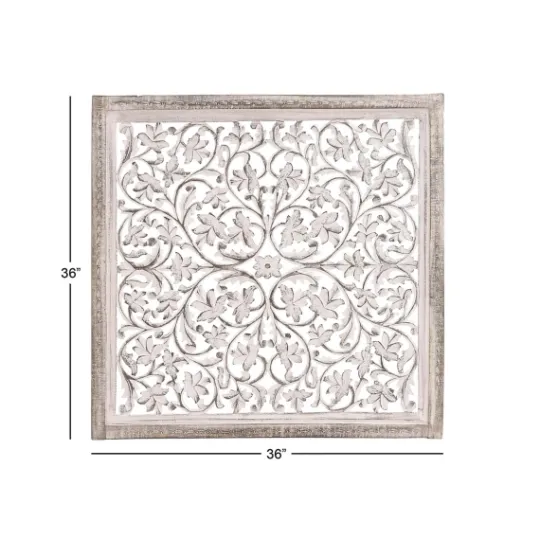 Kirkland's Home Daisy Distressed Carved Wall Plaque- Wall Plaques
