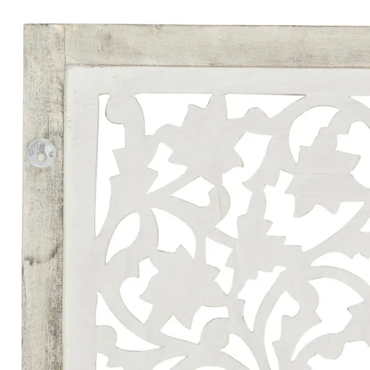 Kirkland's Home Daisy Distressed Carved Wall Plaque- Wall Plaques