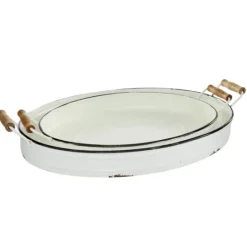 Kirkland's Home Daisy Farmhouse 2-Pc. Decorative Tray Set- Decorative Trays