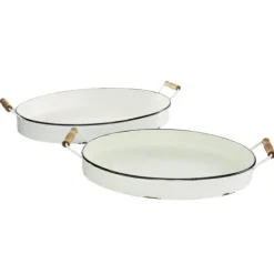 Kirkland's Home Daisy Farmhouse 2-Pc. Decorative Tray Set- Decorative Trays