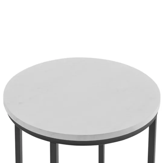 Kirkland's Home Daisy Faux Marble X Base Accent Table- Accent & End Tables