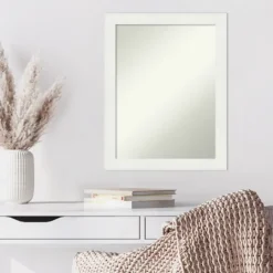Kirkland's Home Daisy White Modern Decorative Framed Mirror- Framed Mirrors
