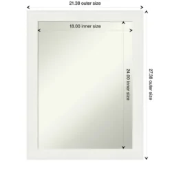 Kirkland's Home Daisy White Modern Decorative Framed Mirror- Framed Mirrors