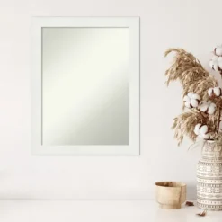Kirkland's Home Daisy White Modern Decorative Framed Mirror- Framed Mirrors