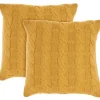 Kirkland's Home Dandelion Cable Knit Throw Pillows, Set Of 2- Pillows
