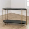 Kirkland's Home Darcy Black Oval Console Table- Entryway Furniture
