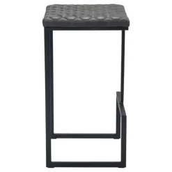 Kirkland's Home Dark And Black Upholstered Barstool- Bar Stools & Counter Height Stools