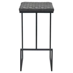 Kirkland's Home Dark And Black Upholstered Barstool- Bar Stools & Counter Height Stools