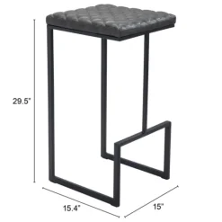 Kirkland's Home Dark And Black Upholstered Barstool- Bar Stools & Counter Height Stools