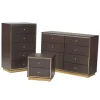 Kirkland's Home Dark And Gold Wood 3-Pc. Dresser Set- Dressers & Chests