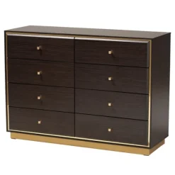 Kirkland's Home Dark And Gold Wood 3-Pc. Dresser Set- Dressers & Chests
