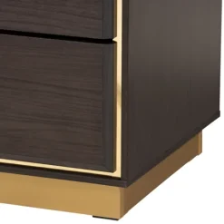 Kirkland's Home Dark And Gold Wood 3-Pc. Dresser Set- Dressers & Chests