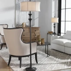 Kirkland's Home Dark Bronze Metal Flare Floor Lamp- Floor Lamps