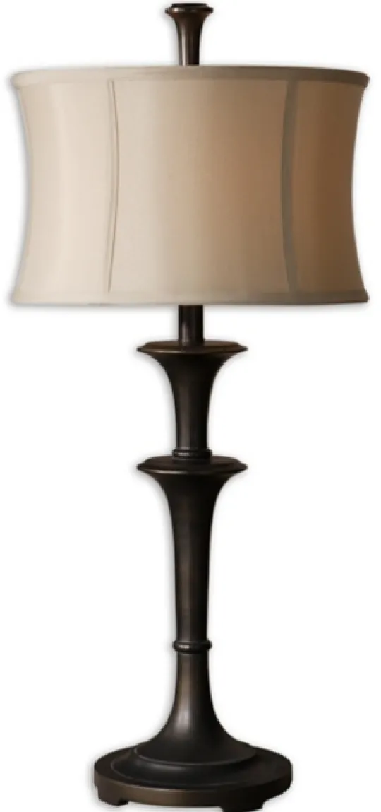 Kirkland's Home Dark Bronze Metal Flare Table Lamp- Table Lamps