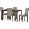 Kirkland's Home Dark Brown And Gray 5-Pc. Dining Set- Dining Sets