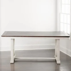 Kirkland's Home Dark Brown And Ivory Jackson Dining Table- Dining Tables