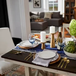 Kirkland's Home Dark Brown And Ivory Jackson Dining Table- Dining Tables