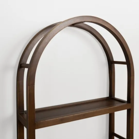 Kirkland's Home Dark Brown Wood Arched Wall Shelf- Shelves