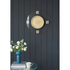 Kirkland's Home Dark Gold Exposed Gearwork Wall Clock- Clocks