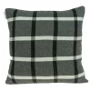 Kirkland's Home Dark Gray Plaid Knitted Pillow- Pillows
