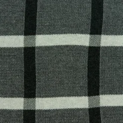 Kirkland's Home Dark Gray Plaid Knitted Pillow- Pillows