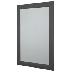 Kirkland's Home Dark Gray Wood Framed Beveled Edge Wall Mirror- Decorative Mirrors